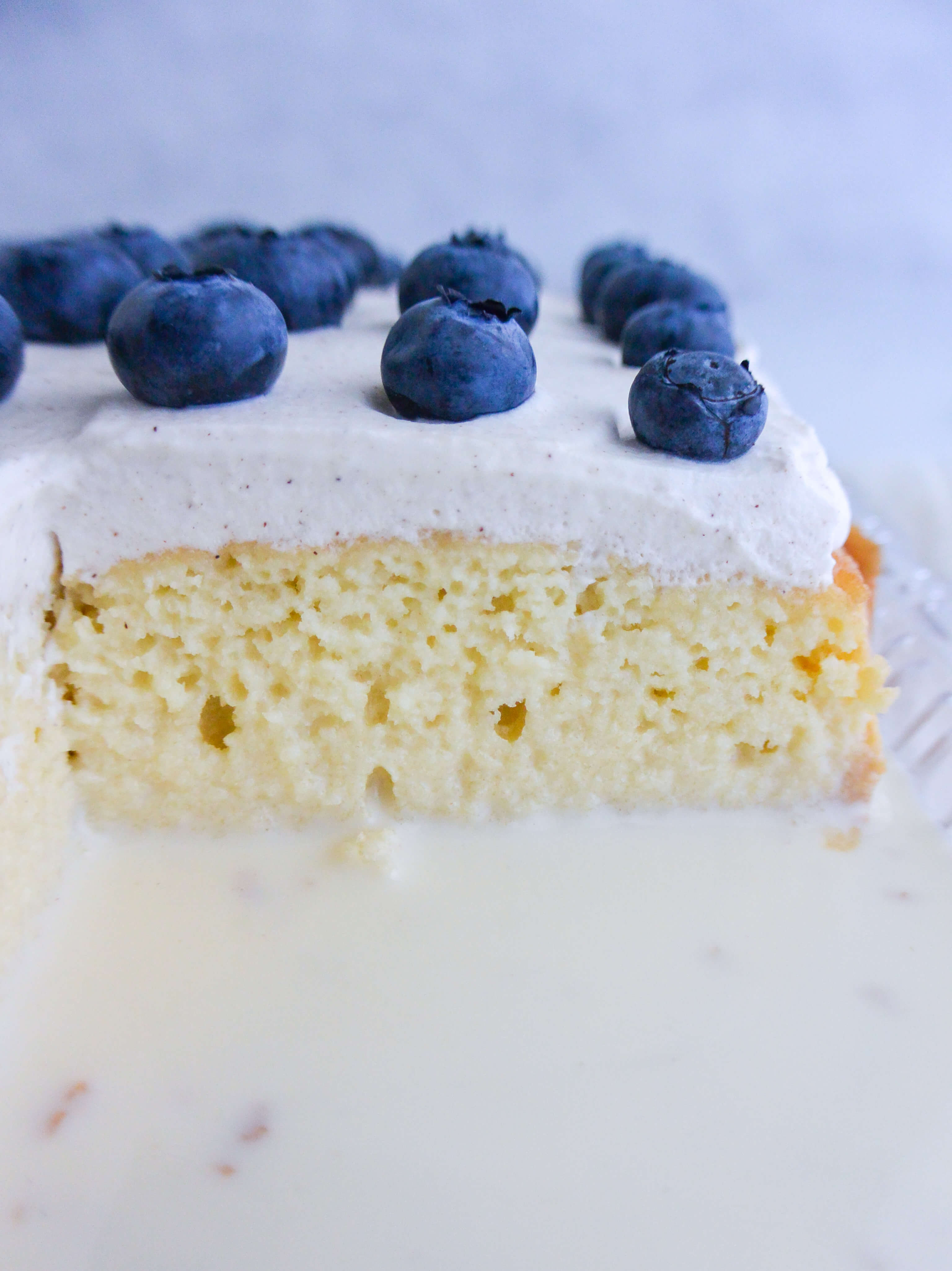 Blueberry Lemon Tres Leches Cake
