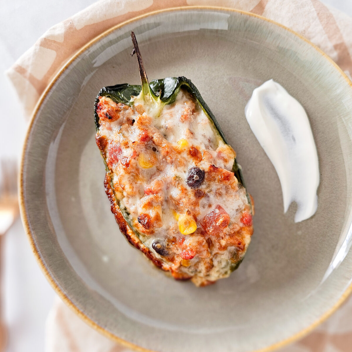 Southwest Stuffed Poblano Peppers